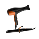Taiff Unique Duo Orange Hair Dryer + Curling Iron Curves 1. 1/2