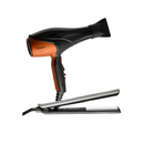 Hair Dryer Taiff Unique Duo Copper 1875w + Flat Iron Fox 3 Gray 450ºF Taiff